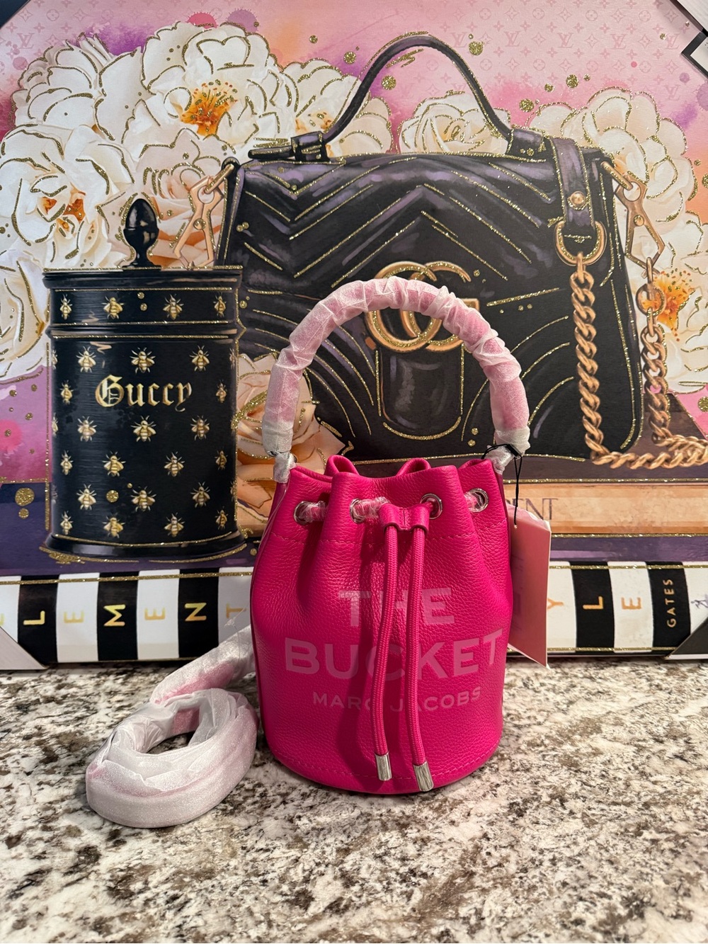 Marc Jacobs Mini Bucket Bag in Hot Pink
